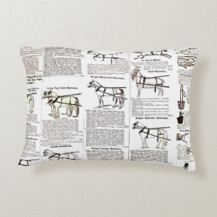 Almofada Decorativa Horse Antique Advertising Newpaper Art