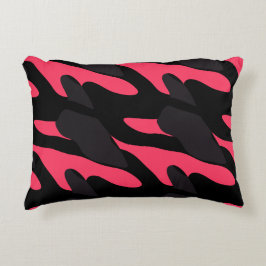 Almofada Decorativa Hot pink, gray and black Camo abstract