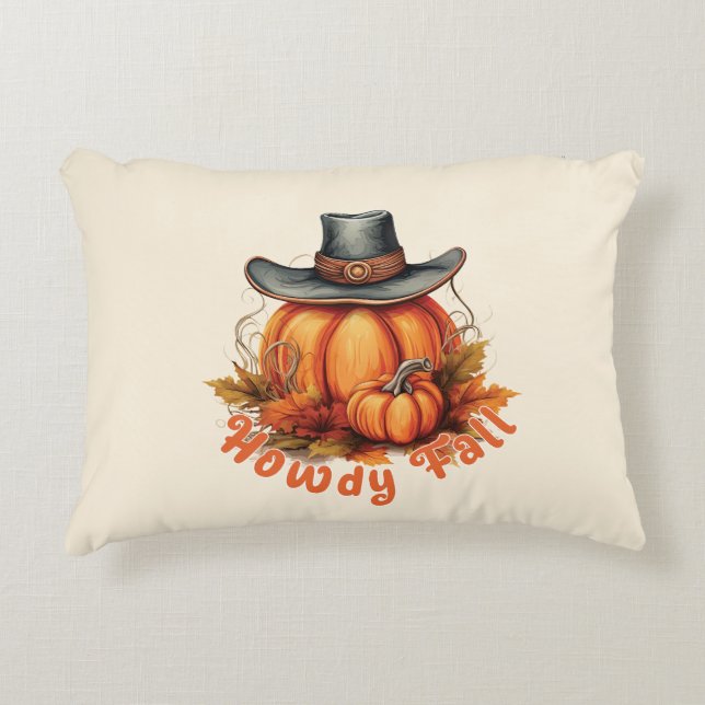 Almofada Decorativa Howdy Fall - Rustic Autumn Vibes (Frente)