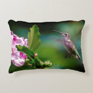 Almofada Decorativa Hummingbird com garganta de rubi - Fotografia orig