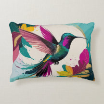 Hummingbird vibrante no voo: Um Abstrato tropical