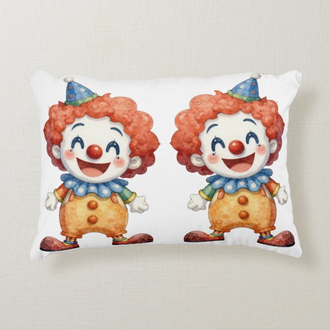 Almofada Decorativa Humor de Circo de Palhaço (Frente)