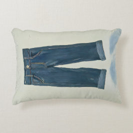 Almofada Decorativa Ícones índios Painterly Denim Art Denimhead