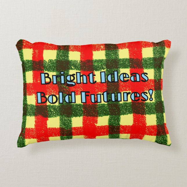 Almofada Decorativa Ideias Brilhantes Futuros Negros! (Frente)