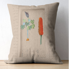 Almofada Decorativa Ilustração Botânica Francesa Snakelily