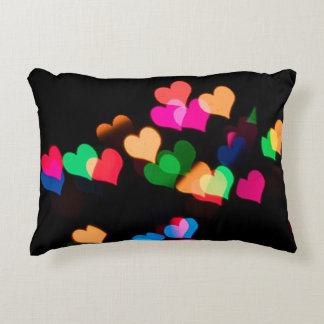 Almofada Decorativa Ilustrações de corações de cores corrigidas