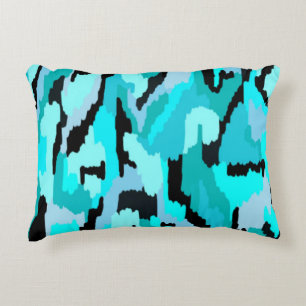 Almofada Decorativa Impressão de Abstrato preto e branco