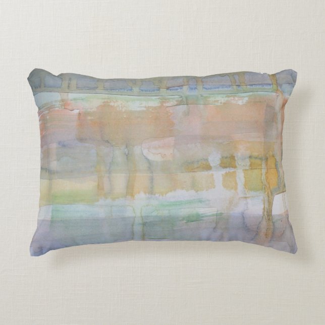 Almofada Decorativa Impressão de Aquarela Rustic Drip (Frente)