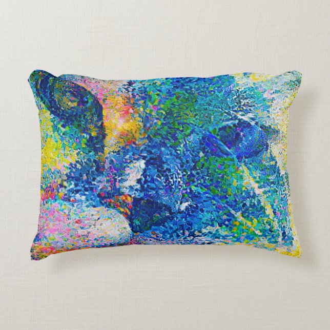 Almofada Decorativa Impressão de arte de Abstrato vibrante (Frente)