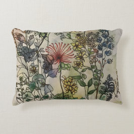Almofada Decorativa Impressão de flor silvestre