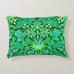 Almofada Decorativa Impressão do jacinto de William Morris, verde