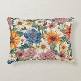 Almofada Decorativa Incrível Flores de Jardim de Verão