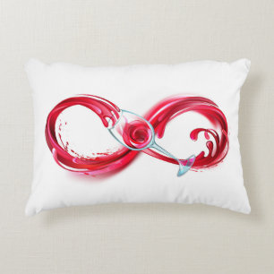 Almofada Decorativa Infinidade com vinho tinto