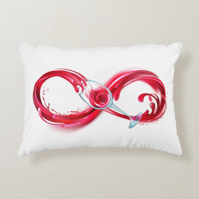 Almofada Decorativa Infinidade com vinho tinto (Frente)
