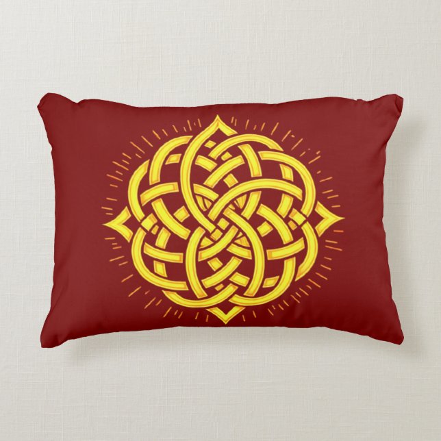 Almofada Decorativa Infinite Harmony: Sacred Mandala Celtic Symbol Art (Frente)