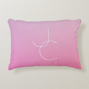 Almofada Decorativa Iniciais Sobrepostos Modernos 2 Mouse rosa