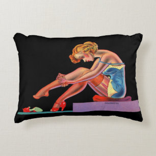 Almofada Decorativa início dos anos 40 Deliciosa garota de pin-up