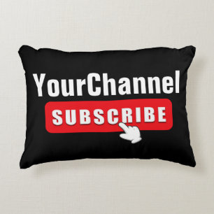 Almofada Decorativa Inscreva-se Personalizado SeuCanal