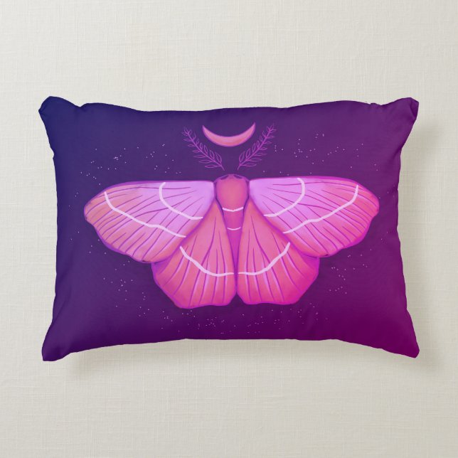 Almofada Decorativa Inseto Mágico Roxo da Borboleta da Bruxa (Frente)