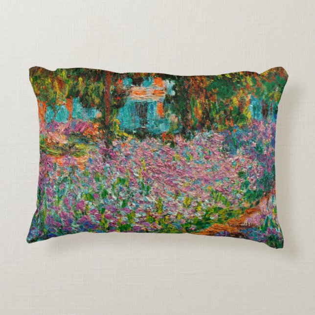 Almofada Decorativa Íris Jardim Monet Giverny flores (Verso)