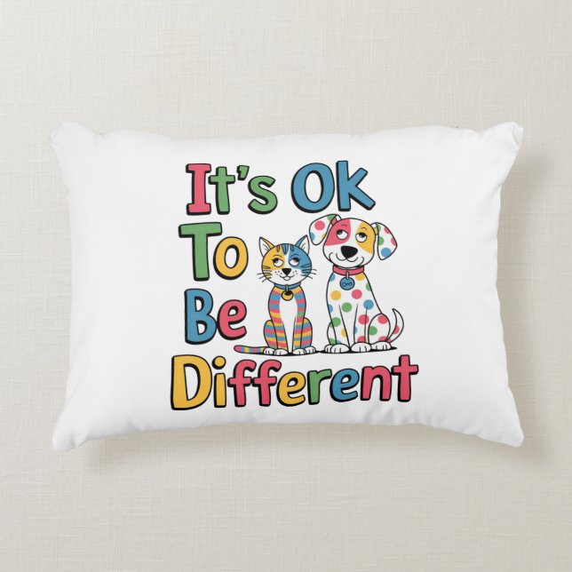 Almofada Decorativa It's ok to be different (Frente)
