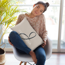 Almofada Decorativa J Inicial Personalizado Nome Neutro Bege Taupe