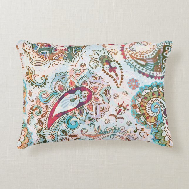 Almofada Decorativa Jacobean Ethnic Floral Patterno (Frente)