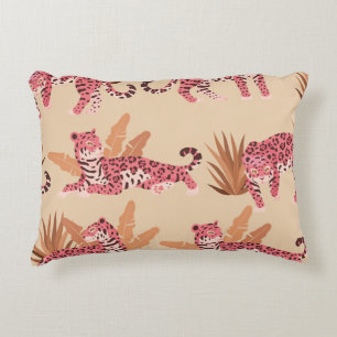 Almofada Decorativa Jaguar Rosa: Vintage Bonita Sem Olho