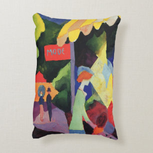 Almofada Decorativa Janela da Moda de August Macke, Fauvismo Vintage