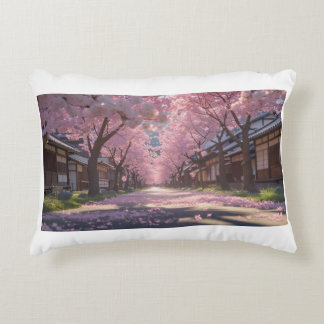 Almofada Decorativa Japanese Cherry Blossom Sakura Pillow - Day & Nigh