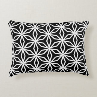 Almofada Decorativa Japanese-Inspired Geometric Black and White 