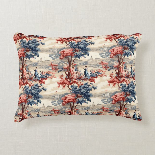 Almofada Decorativa Jardim Americano Toile  (Frente)