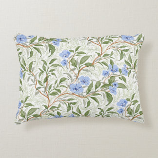 Almofada Decorativa Jardim Botânico Floral de Aguarela Azul