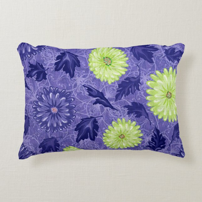 Almofada Decorativa Jardim Daisy da Meia-Noite (Frente)