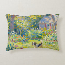 Almofada Decorativa Jardim de Flores de Cachorro