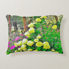 Almofada Decorativa Jardim de Hydrangea do Chartreuse Green Limelight
