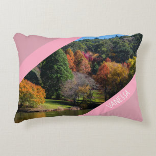 Almofada Decorativa Jardins Botânicos das Árvores de Outono Rosa Austr