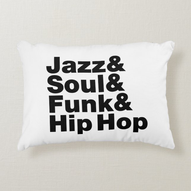 Almofada Decorativa Jazz & Soul & Funk & Hip Hop (Frente)