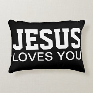 Almofada Decorativa Jesus ama-o tipografia inspirador