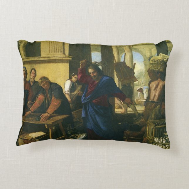Almofada Decorativa Jesus Cristo Purificando o Templo (Verso)