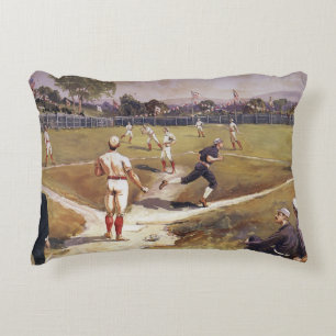 Almofada Decorativa Jogo de beisebol esportivo vintage por Henry Sandh