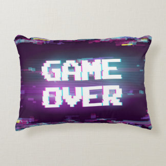 Almofada Decorativa Jogo sobre conceito, efeito de falha.