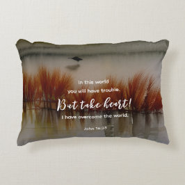 Almofada Decorativa John 16:33 Eu tenho a Bíblia Verse Christian