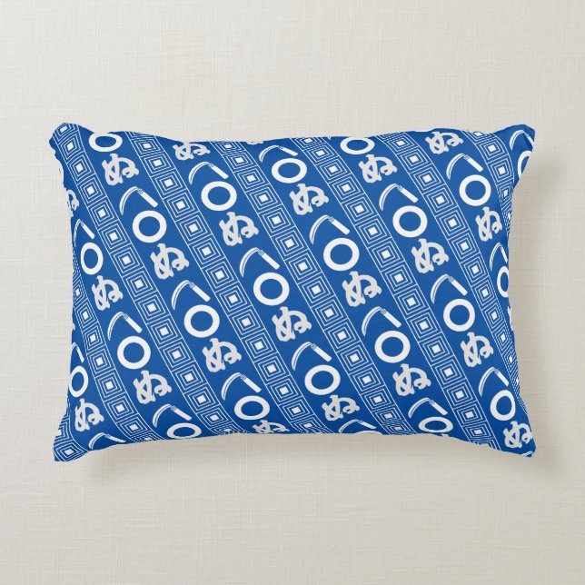 Almofada Decorativa Kamawanu Edo-Style Graphic Pattern (Frente)