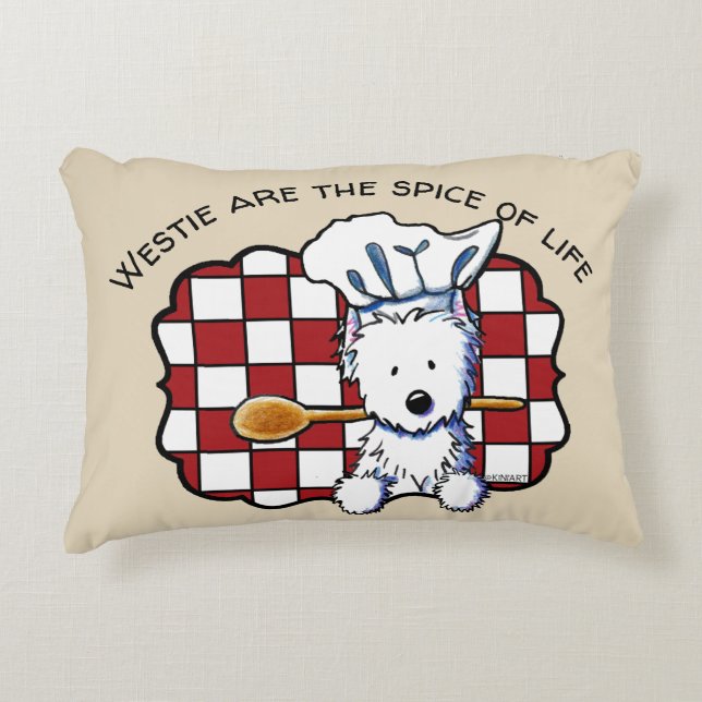 Almofada Decorativa KiniArt Westie Chef (Frente)