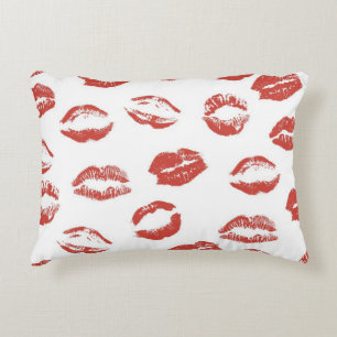 Almofada Decorativa Lábios do vermelho dos beijos