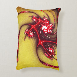 Almofada Decorativa Lagarto fractal avermelhado em textura grosseira d