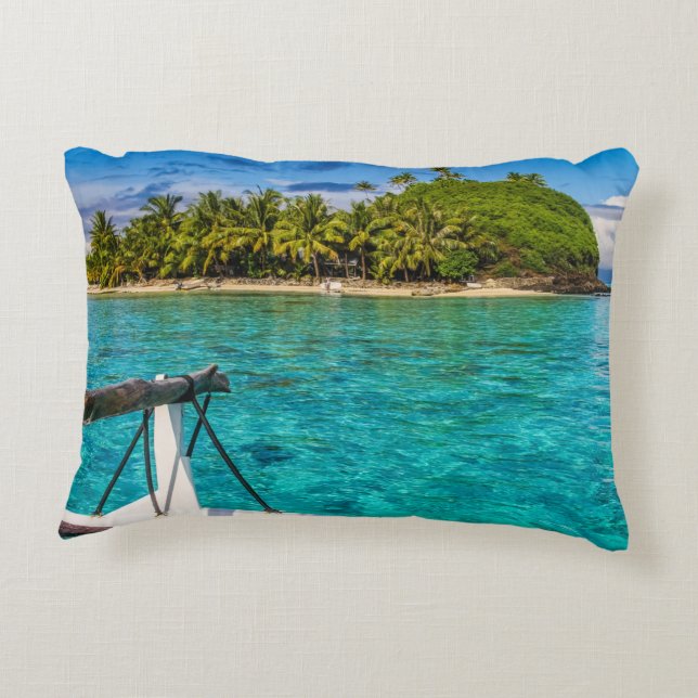 Almofada Decorativa Lagoa Bora Bora (Verso)