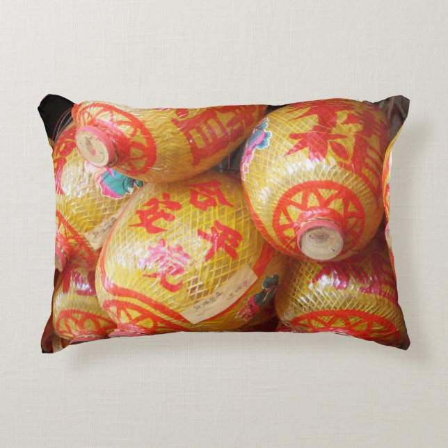 Almofada Decorativa Lanteras de Papel Chinês Sortudos (Frente)