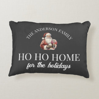 Almofada Decorativa Lar Festivo para as Festas Nome da Família Papai N